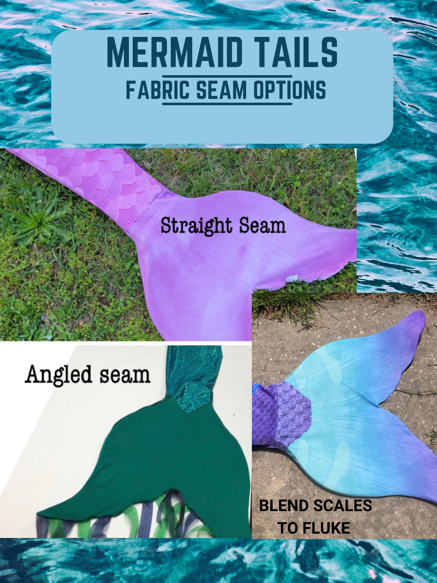 Fabric Mermaid Tail Custom Made
