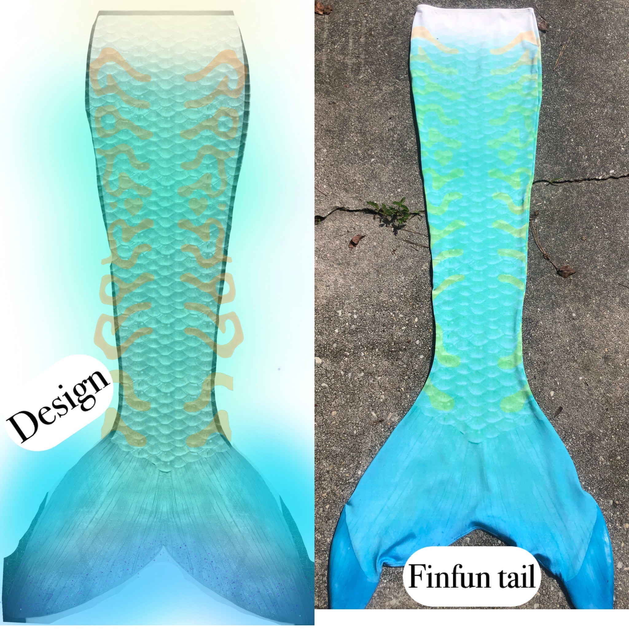 Handmade Tail Custom Tail Design for Finfun Tail – Haley Mermaid LLC