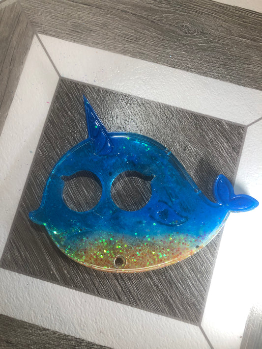 Resin Narwhal Keychain - sale